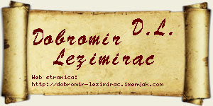 Dobromir Ležimirac vizit kartica
